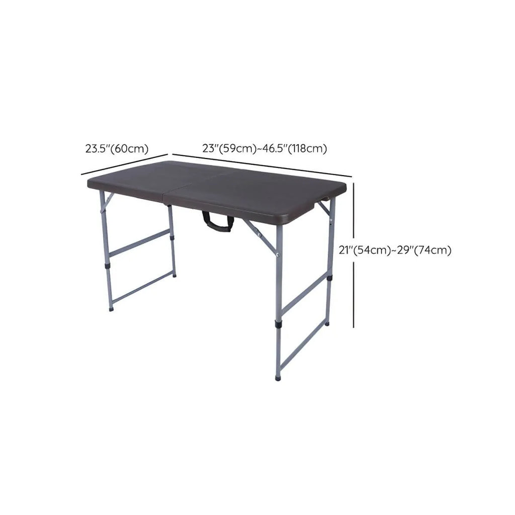 Modern Foldable Camping Table with Wood-Grain Plastic Top Dimensions