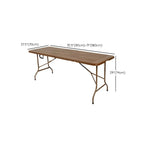 Modern Foldable Camping Table with Wood-Grain Plastic Top Dimensions