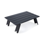 Modern Foldable Metal Coffee Table – Black Top with Red Frame