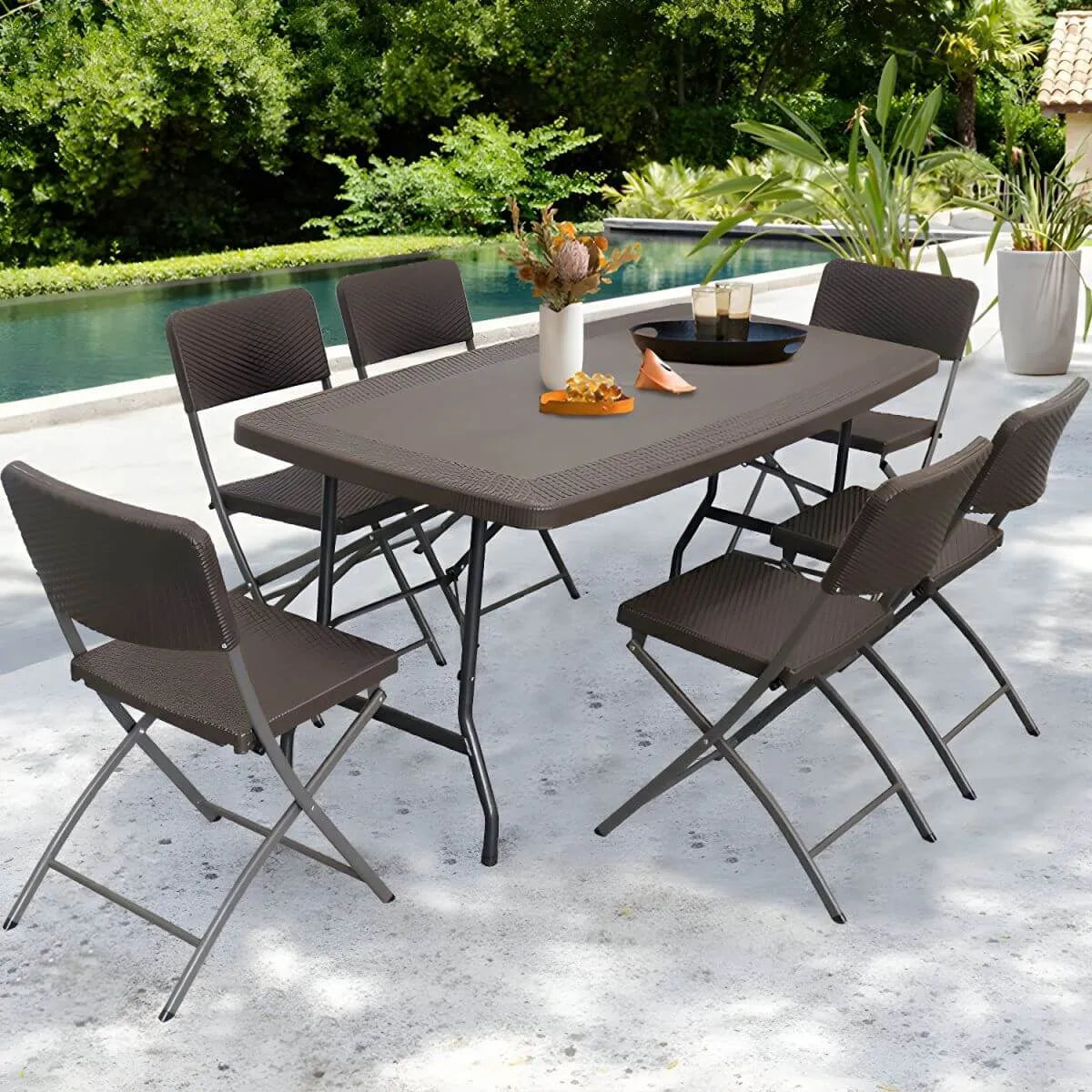 fold up patio table umbrella hold Outus Hole Ring Umbrella Cone Wedge Plug Umbrella Stabilizer Sleeve for 2 to 2.5 Inch Patio Table Hole and 1.5 Inch or Umbrella Pole Adapter (Transparent, 2 Elevate your outdoor space with our folding patio table 2PCS Outdoor Patio Folding Wood
