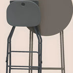 Modern Foldable Metal Round Bar Table – Outdoor & Patio
