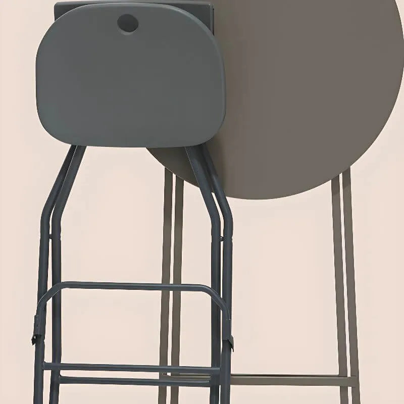 Modern Foldable Metal Round Bar Table – Outdoor & Patio