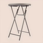 Modern Foldable Metal Round Bar Table – Outdoor & Patio