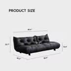 Modern Foldable Sofa Bed with Adjustable Backrest Dimensions