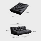 Modern Foldable Sofa Bed with Adjustable Backrest Dimensions