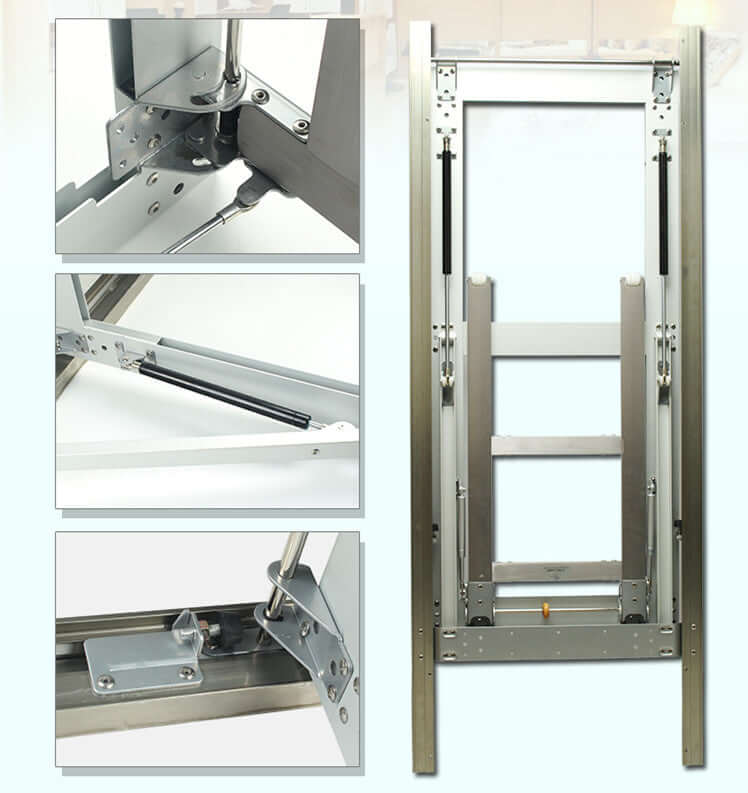 Modern Foldable Table Mechanism Kit, Space-Saving Metal