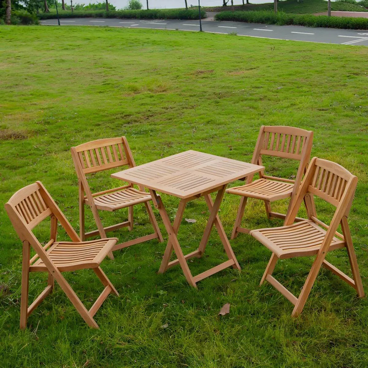 Modern Foldable Teak Wood Outdoor Coffee Table