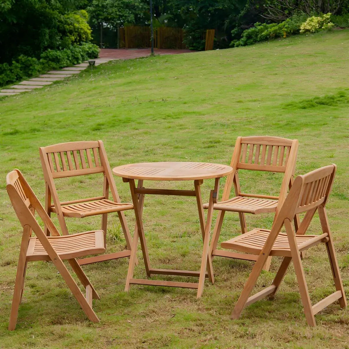Modern Foldable Teak Wood Outdoor Coffee Table