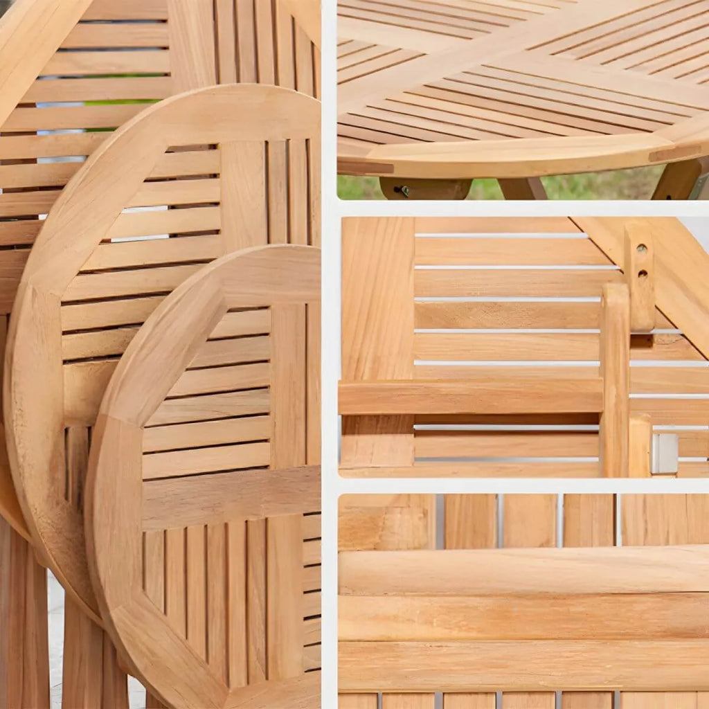 Modern Foldable Teak Wood Outdoor Coffee Table