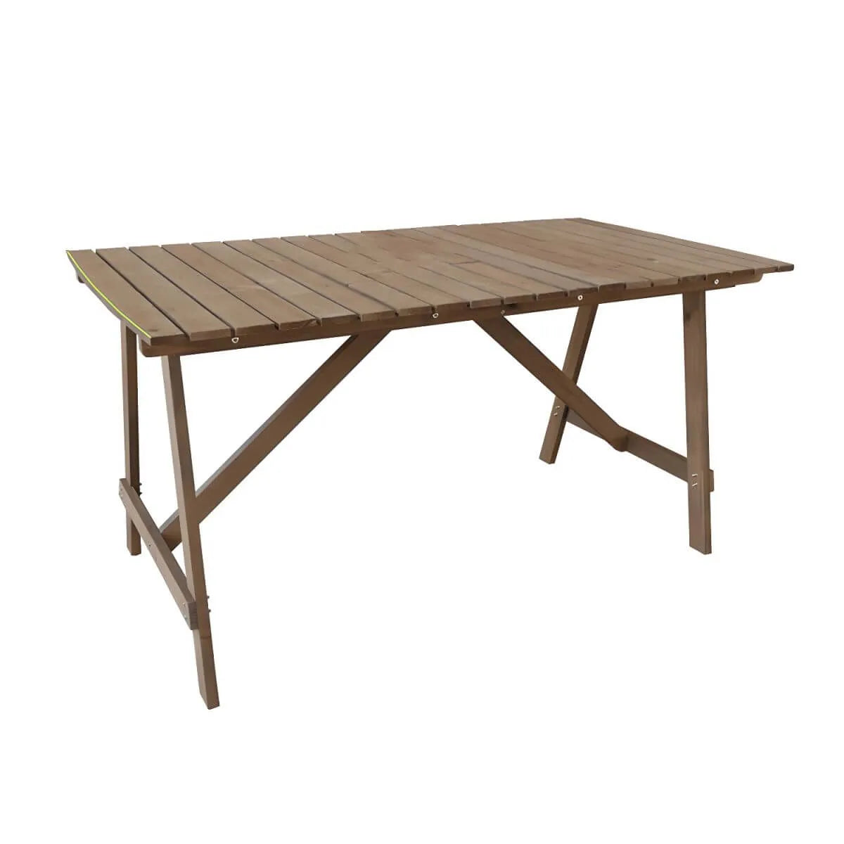 Modern Foldable Wood Dining Table – Medium Brown Fir Outdoor Patio Table