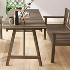 Modern Foldable Wood Dining Table – Medium Brown Fir Outdoor Patio Table