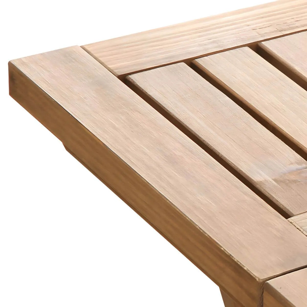 Modern Foldable Wood Dining Table – Medium Brown Fir Outdoor Patio Table