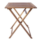 Modern Foldable Wooden Outdoor Dining Table – Brown Round & Square