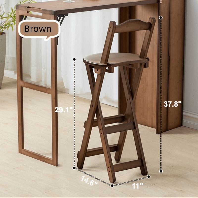 Modern Folding High Bar Table with Storage for Small Spaces