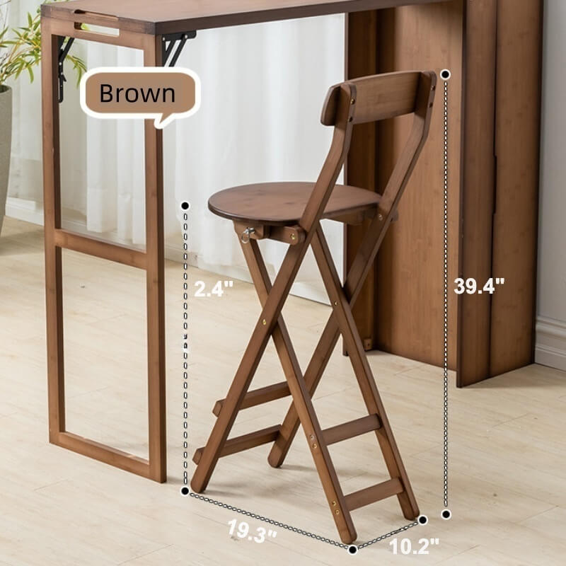 Modern Folding High Bar Table with Storage for Small Spaces