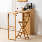 Modern Folding High Bar Table with Storage for Small Spaces