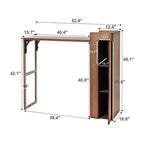 Modern Folding High Bar Table with Storage for Small Spaces Dimensions