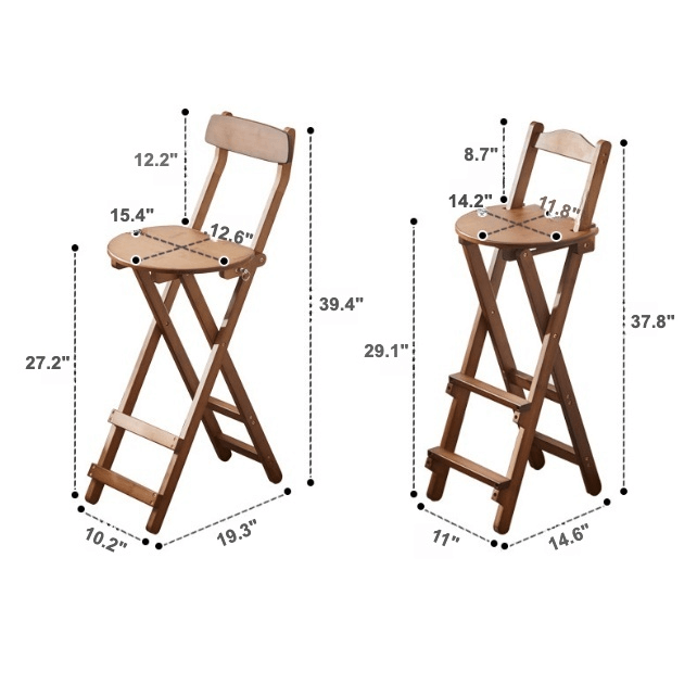Modern Folding High Bar Table with Storage for Small Spaces Dimensions