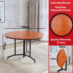 Modern Folding Table, Light Yellow, Space-Saving Design
