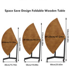 Modern Folding Table, Light Yellow, Space-Saving Design