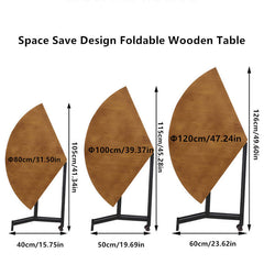 Modern Folding Table, Light Yellow, Space-Saving Design