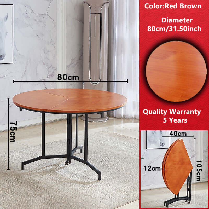 Modern Folding Table, Light Yellow, Space-Saving Design