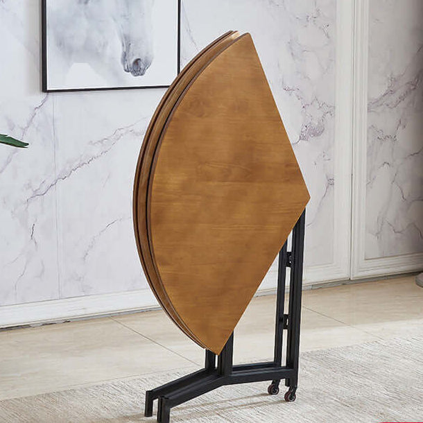 Modern Folding Table, Light Yellow, Space-Saving Design Hauptbild