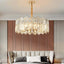 Modern Geometric Crystal Chandelier in Black and Gold Finish Main Product Image