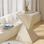 Modern Geometric End Table with Monolithic Concrete Design