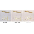 Modern Geometry 4-Light Gold Kitchen Island Pendant with 3-Mode LED