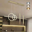 Modern Geometry 4-Light Gold Kitchen Island Pendant with 3-Mode LED Main Product Image