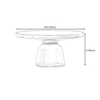 Modern Glass Drum Side Table with Matte Top – Nordic Accent Table Dimensions