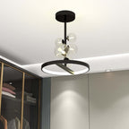 Modern Glass Globe Bubble Chandelier with 5-Light LED Design