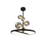 Modern Glass Globe Bubble Chandelier with 5-Light LED Design