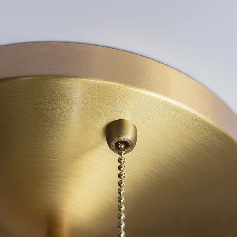 Modern Glass Globe Ceiling Light with Gold Finish and Ambient Glow