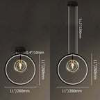 Modern Glass Globe Pendant Light with Adjustable Height