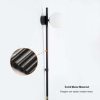 Modern Glass Globe Plug-In Floor Sconce with Marble Base