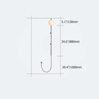 Modern Glass Globe Plug-In Floor Sconce with Marble Base Dimensions