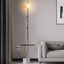 Modern Glass Globe Plug-In Floor Sconce with Marble Base Main Product Image