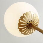 Modern Glass Globe Semi-Flush Ceiling Light with Gold Finish