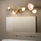 Modern Gold 5-Light Flush Mount Wall Light with Acrylic Shade