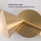 Modern Gold 5-Light Flush Mount Wall Light with Acrylic Shade