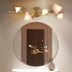 Modern Gold 5-Light Flush Mount Wall Light with Acrylic Shade Main Product Image