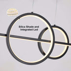 Modern Gold and Black 4-Light Geometric Pendant Light Fixture