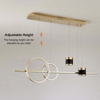 Modern Gold and Black 4-Light Geometric Pendant Light Fixture