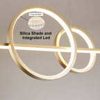 Modern Gold and Black 4-Light Geometric Pendant Light Fixture