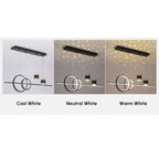 Modern Gold and Black 4-Light Geometric Pendant Light Fixture