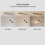 Modern Gold and Black 4-Light Geometric Pendant Light Fixture