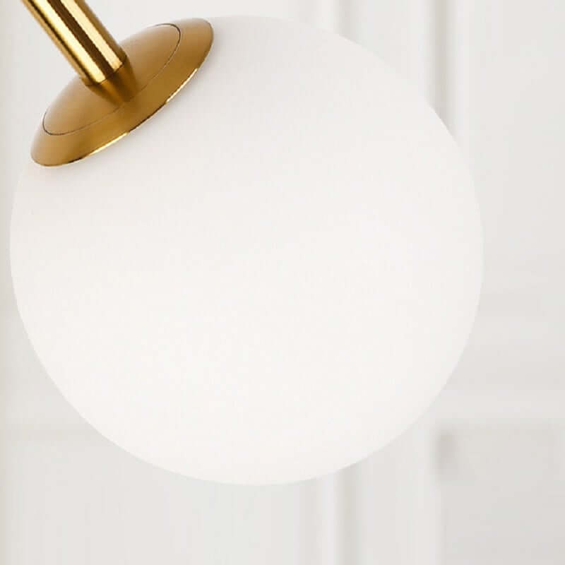 Modern Gold Faux Marble Floor Lamp with Glass Shade