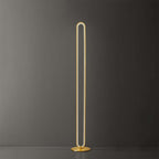 Modern Gold Floor Lamp with Unique Oval Light Circle Design